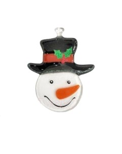 Елочная игрушка Снеговик в шляпе ЕС 85 Грай