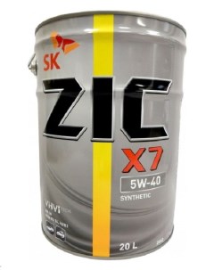 Моторное масло X7 5W 40 20л Zic