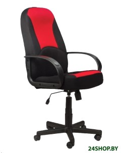 Кресло City EX 512 ткань черный красный Brabix