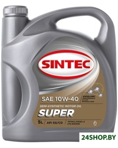 Моторное масло Super SAE 10W 40 API SG CD 5л Sintec