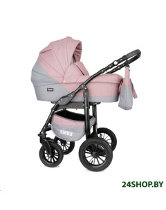 Детская универсальная коляска Siena 2 в 1 07 серый розовый Rant