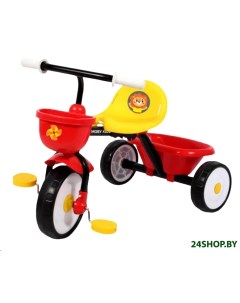 Детский велосипед Primo Львенок красно желтый Moby kids