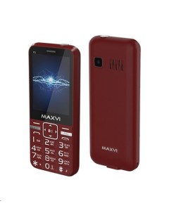 Мобильный телефон P3 винный красный Maxvi
