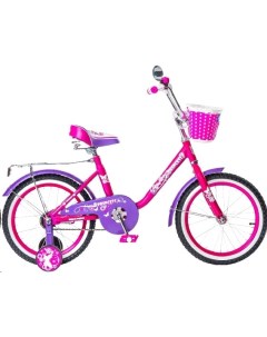 Детский велосипед Princess 16 KG1602 розовый сиреневый Black aqua