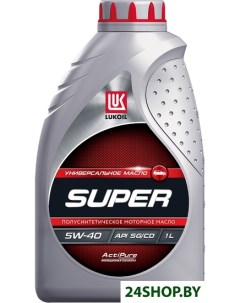 Моторное масло Супер полусинтетическое API SG CD 5W 40 1л Лукойл