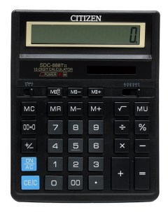 Калькулятор бухгалтерский SDC 888TII черный Citizen