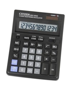 Калькулятор бухгалтерский SDC 554 S черный Citizen