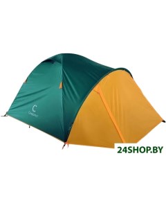Треккинговая палатка Selenga 3 зеленый оранжевый Следопыт
