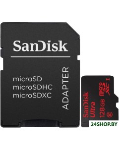 Карта памяти Ultra microSDXC UHS I Class 10 128GB SDSDQUI 128G G46 Sandisk