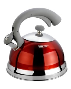 Чайник со свистком VS 1116 красный Vitesse