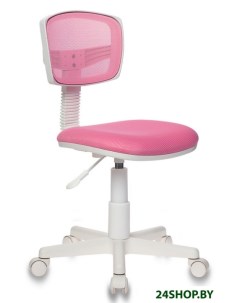 Кресло детское CH W299 PK TW 13A розовый белый Бюрократ