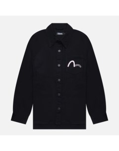 Женская джинсовая куртка kuro Overlays Printed Kamon Shirt Evisu