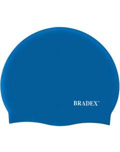 Шапочка для плавания SF 0328 силиконовая синяя Bradex