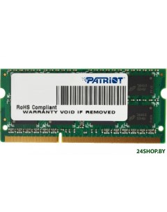 Оперативная память Patriot Signature Line 4GB DDR3 SO DIMM PC3 12800 PSD34G16002S Patriot (компьютерная техника)