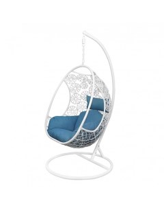 Кресло подвесное Bali белый синий Akshome