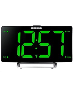 Настольные часы TF 1711U черный с зеленым Telefunken