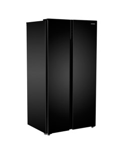 Холодильник CS6503FV черное стекло Hyundai