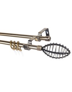 Карниз Лайт Гранд Марио Ø25/16мм, двухрядный 2,0м, АНТИК Lm decor