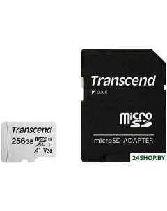 Карта памяти 300S 256GB с адаптером TS256GUSD300S A Transcend
