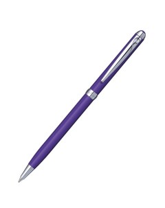 Ручка шариковая SLIM корпус латунь лакированная отделка сталь и хром фиолетовая Pierre cardin