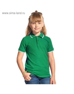 Рубашка поло детская размер 12 лет цвет зелёный Stan