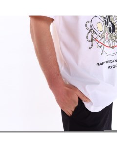 Комплект домашний мужской футболка шорты цвет молочный чёрный размер 48 M Mark formelle