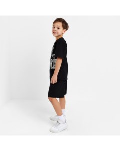 Комплект для мальчика футболка шорты Hype рост 146 152 цвет чёрный Kaftan