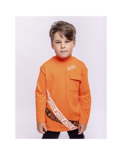 Лонгслив для мальчика рост 116 см цвет оранжевый Батик