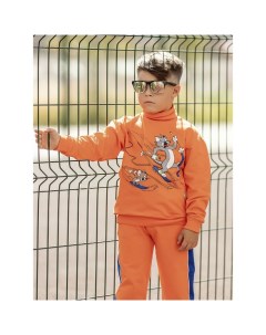 Свитшот для мальчика рост 98 см цвет оранжевый Батик