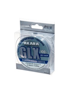 Леска GLX Premium Grey диаметр 0 3 мм тест 9 2 кг 100 м серая Akara