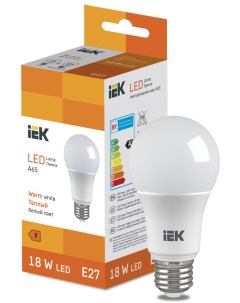 Лампа светодиодная A65 18Вт E27 3000К LED Bulb LL I A65 18 230 30 E27 Iek