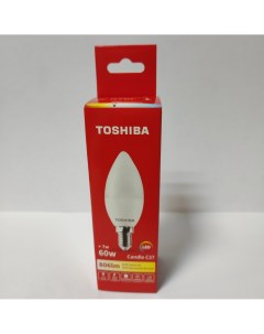 Лампа светодиодная С39 7Вт Е14 4000К LED Candle Toshiba