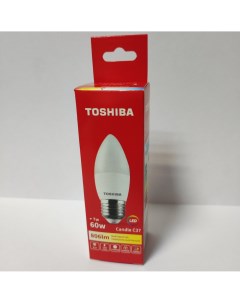 Лампа светодиодная С39 7Вт Е27 4000К LED Candle Toshiba