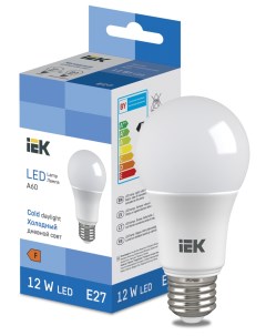 Лампа светодиодная A60 12Вт E27 6500К LED Bulb LL I A60 12 230 65 E27 Iek