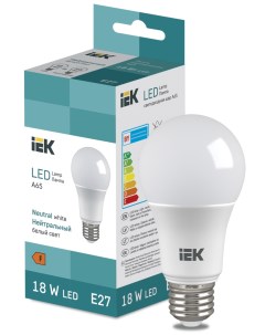 Лампа светодиодная A65 18Вт E27 4000К LED Bulb LL I A65 18 230 40 E27 Iek