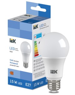 Лампа светодиодная A60 15Вт E27 6500К LED Bulb LL I A60 15 230 65 E27 Iek