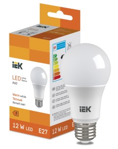 Лампа светодиодная A60 12Вт E27 4000К LED Bulb LL I A60 12 230 40 E27 Iek