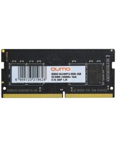 Оперативная память DDR4 SODIMM 8GB PC4 19200 CL16 QUM4S 8G2400P16 Qumo