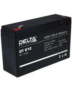 Аккумулятор для ИБП Delta DT 612 6В 12 А ч Delta (аккумуляторы)