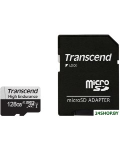 Карта памяти microSDXC TS128GUSD350V 128GB с адаптером Transcend