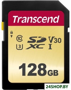 Карта памяти SDXC 500S 128GB Transcend