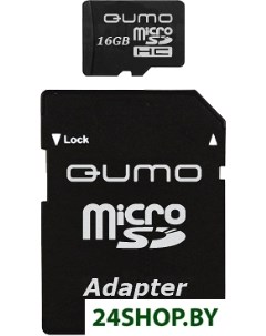 Карта памяти microSDHC 4GB Class 4 SD adapter QM4GMICSDHC4 Qumo