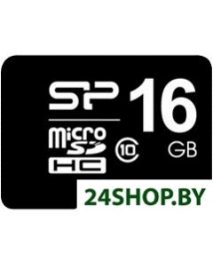 Карта памяти microSDHC Class 10 16 Гб SP016GBSTH010V10 Silicon power