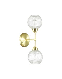 Светильник настенный EVERLY 3752/2W MODERNI LN19 084 золотой (2*40Вт, Е14) Lumion