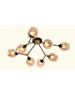 Светильник подвесной (M) MH-2374B/8 GOLD+BK (8*40Вт, E27) Mirastyle