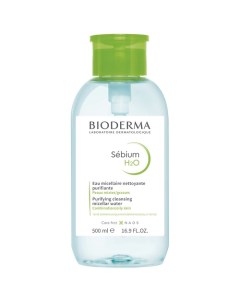 Мицеллярная вода очищающая для жирной и проблемной кожи лица Sebium H2O помпа 500 Bioderma