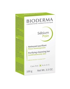 Мыло очищающее для жирной и комбинированной кожи лица и тела Sebium 100 Bioderma