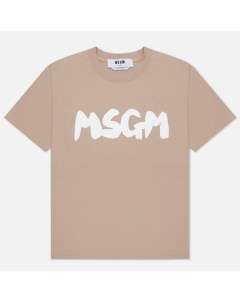 Женская футболка New Logo Brush Msgm