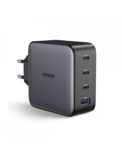 Сетевое зарядное устройство UGREEN CD226-40747, USB-A + 3*USB-C, 100W GaN Tech, Black Ugreen