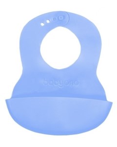 Нагрудник детский 835 с регулируемой застёжкой голубой Babyono